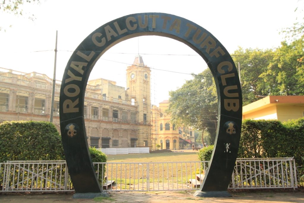 The entrance to the Royal Calcutta Turf Club, Kolkata.