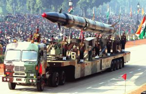 Agni II, an earlier missile from the series on display at the The Republic Day Parade. Picture: Agencia Brasil