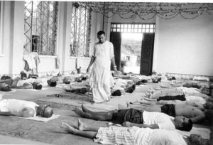 Swami Vishnudevananda teaching Yoga, picture courtesy- Sivananda official page