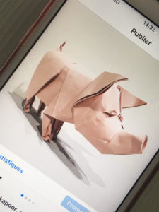 An Instagram account sharing snaps of various crafted origami in one post, also giving it a theme