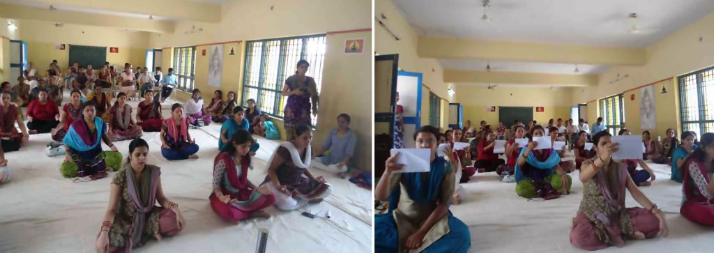 A glimpse of the Antenatal Care workshop carried out in the Garbhvigyan Anusandhan Kendra in Gujarat