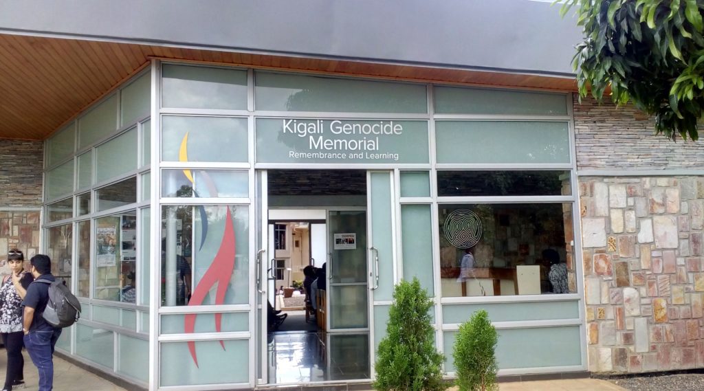 The Kigali Genocide Memorial is located in Gisozi, ten minutes drive from the centre of town