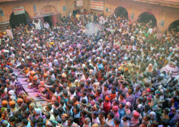 Holi festival in Mathura