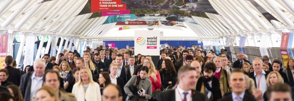 A glimpse of the busy travel show floor of WTM 2015