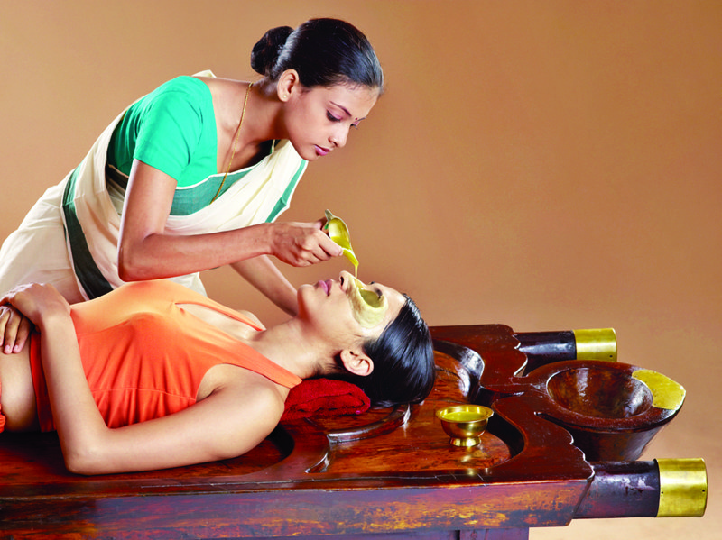 Tharpanan therapy, cleansing of eyes with herbs and medicinal oils