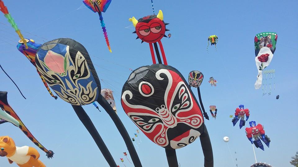 The festivals host to a huge range of kites in different shapes and sizes