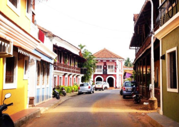 The colourful Fontainhas in Goa