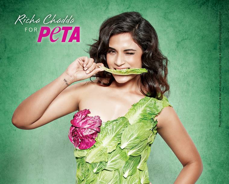 Richa Chadda is a celebrity vegan activist of India