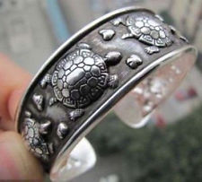 Sreejani's pick: A Tibetan Tribe Silver Amulet Turtle Cuff Bracelet 