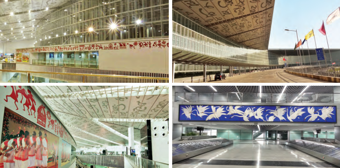 Kolkata Airport is adorned by various forms of art that bring out the city’s culture, from Rabindranath Tagore’s words to paintings and murals by different artists