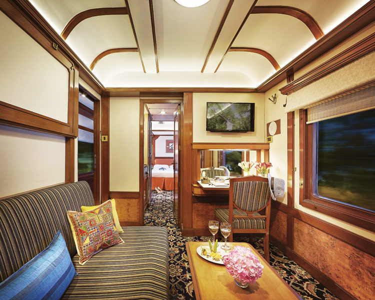 The deluxe luxury train is equipped with four Presidential Suites