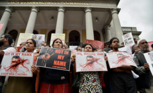 Not In My Name protest in the south Indian city of Bengaluru. Photo: PTI