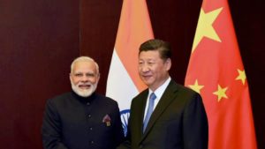 Indian PM Narendra Modi with Chinese President Xi Jinping earlier this year Picture: PTI