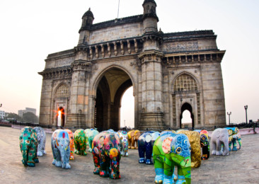 India welcomes 101 artistic elephant sculptures