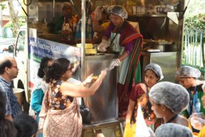 Women from the urban slums selling their food Photo courtesy: Riti Sengupta