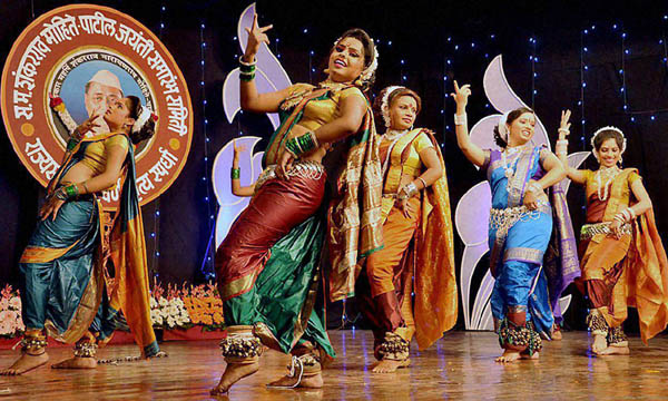 Lavani artists performing at an event