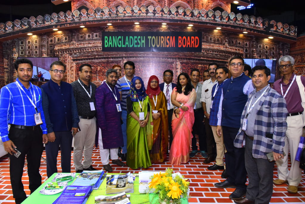 Delegates from Bangladesh in front of the Bangladesh tourism booth at the 30th edition of TTF in Kolkata