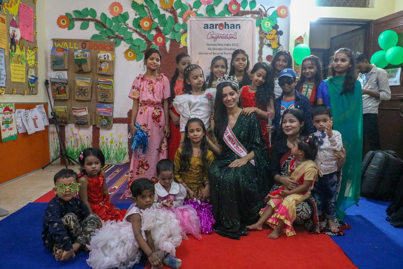Femina Miss India Second Runner Up 2022 visits NGO Aarohan