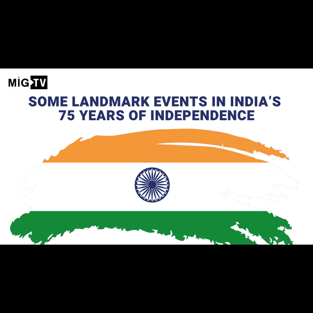 Some landmark events in India’s 75 years of Independence