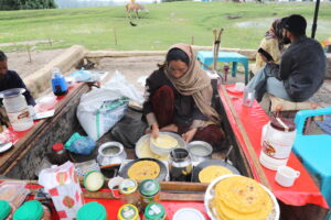 Gujjar and Bakerwal women serving tea and snacks in Budgam's Doodhpathri before the Pahalgam terror attack (Photo: Faisal Bashir)