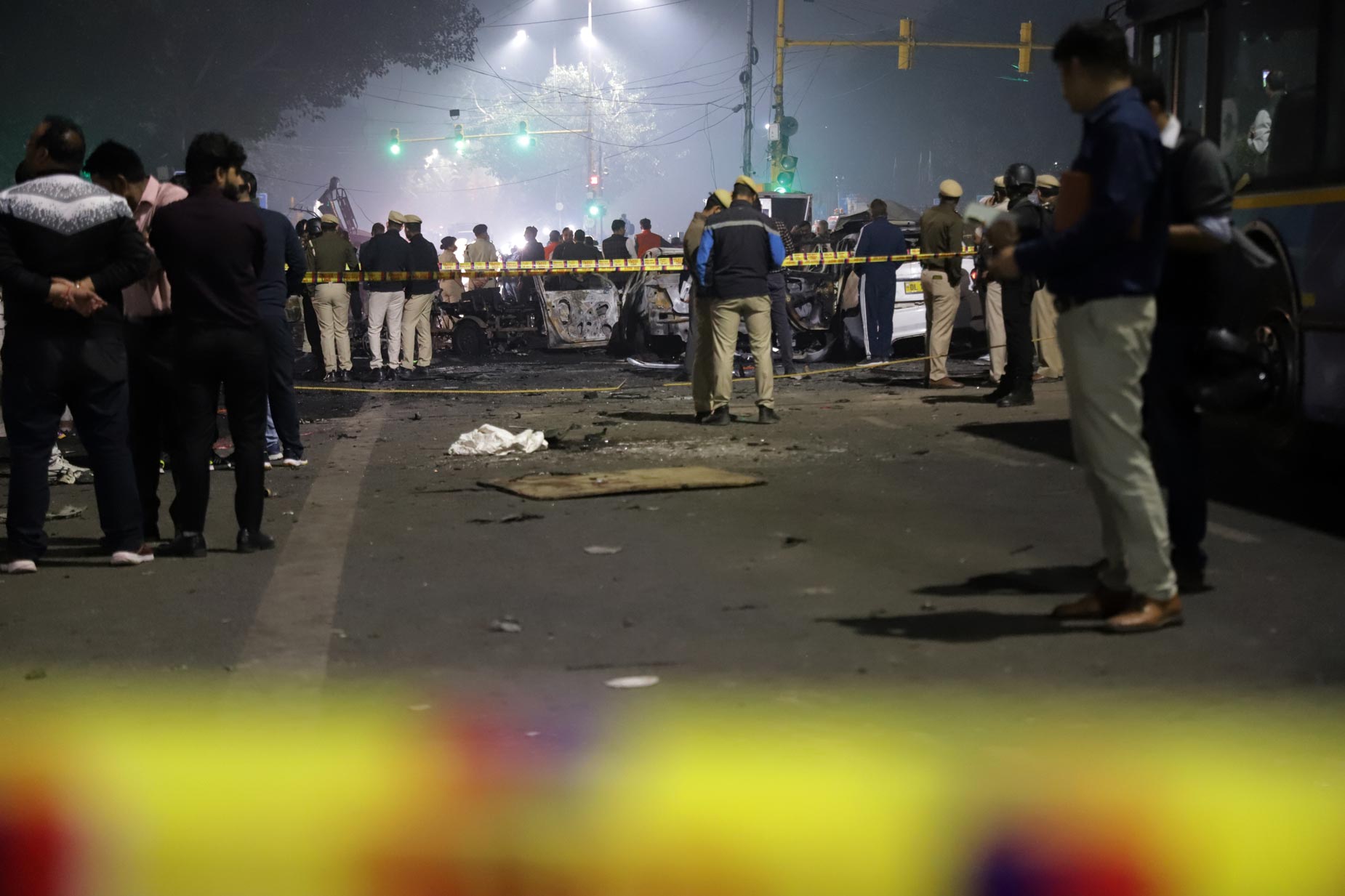 Delhi under shock — police cordon off the area near Red Fort after a massive explosion. (Photo: Media India Group/Aman Kanojiya)