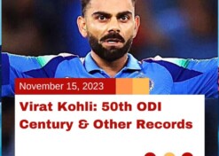 Virat Kohli: 50th ODI Century & Other Records