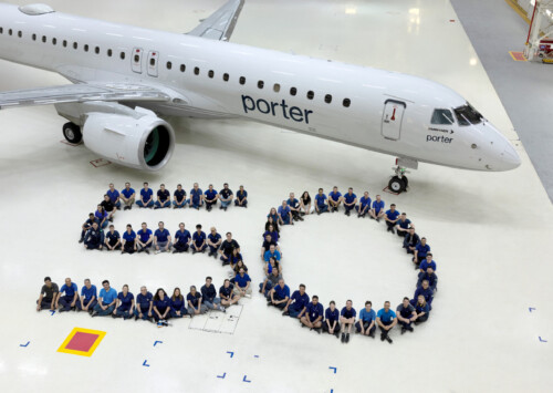 Porter Airlines takes delivery of 50th Embraer E195-E2