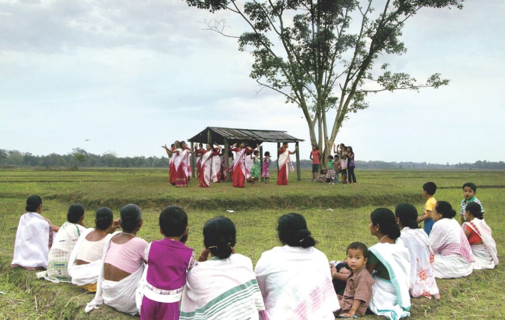 Bhogali Bihu marks the conclusion of the harvest season with feasts and get-togethers with the community.