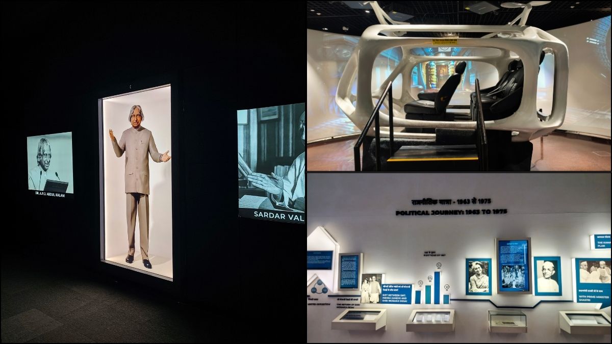 The museum offers a comprehensive view of India's development through technology-based interfaces like VR, interactive screens, and holograms