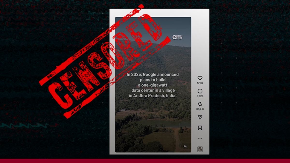 RSF condemns Indian government for blocking report on Google’s data centre project