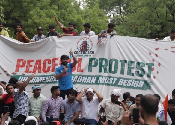 Hundreds from across India gather at Cockroach Janta Party protest in Delhi