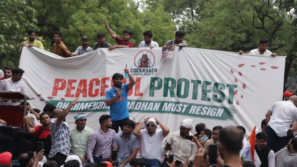Hundreds from across India gather at Cockroach Janta Party protest in Delhi