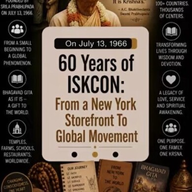 60 Years of ISKCON: From a New York Storefront To Global Movement.
