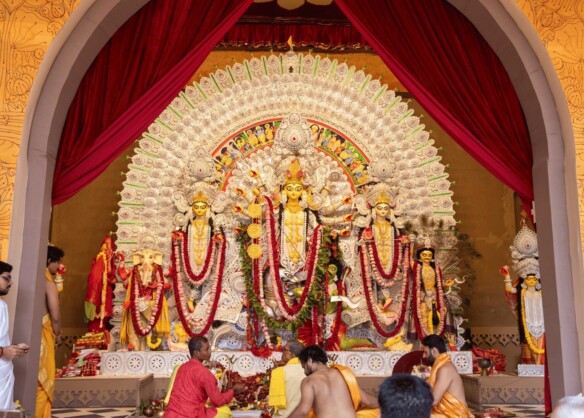 ‘Sindoor Khela’: A Bittersweet Farewell to Durga in Delhi