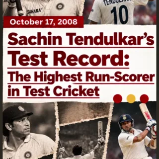 Sachin Tendulkar’s Test Record: The Highest Run-Scorer in Test Cricket